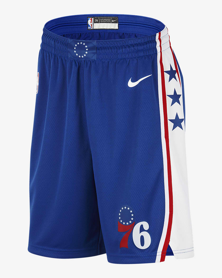 Philadelphia 76ers Icon Edition Men s Nike Dri FIT NBA Swingman Shorts